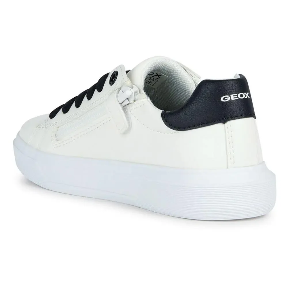 GEOX GIRL'S NETTUNO 3 (LITTLE KID/BIG KID) WHITE/BLACK 36 (US 4 BIG KID) M